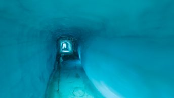 Iceland Travel, Ring Road, Langjokull, Iceland’s second largest glacier. Into the glacier trip / adventure. Inside the glacier tunnel.