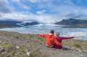 Iceland Travel, Ring Road, Jökulsárlón / Glacier Lagoon. Couple. Family Travel