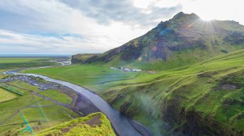 Iceland Travel, Ring Road, Skógafoss Waterfall