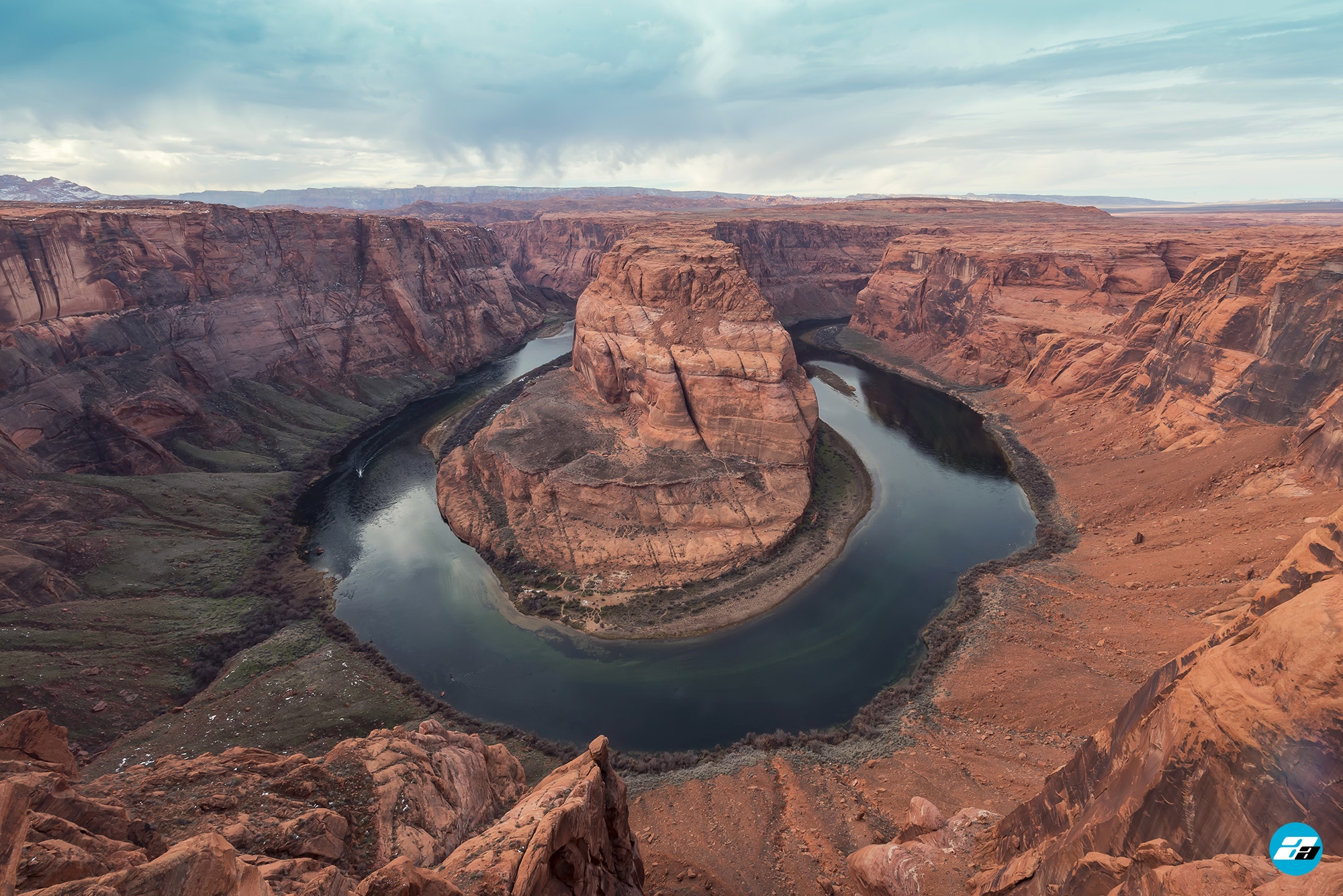 Horseshoe Bend, Arizona, USA. Family View. Great View. Town of Page. River Bend. Arizona Attraction.