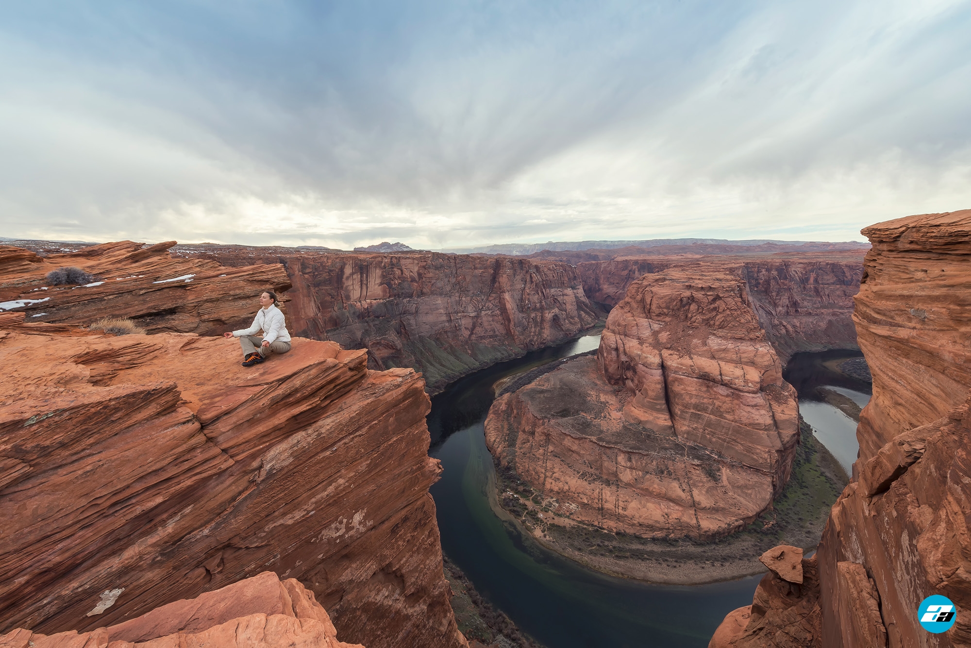 Horseshoe Bend, Arizona, USA. Yoga. Relaxation. Great View. Explorer. Town of Page.