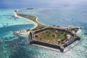 Dry Tortugas National Park FL USA. Fort Jefferson. Aerial View